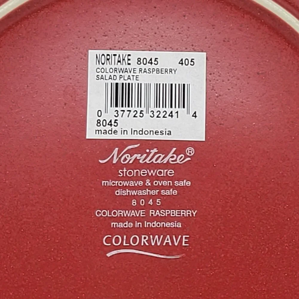 Noritake Colorwave Raspberry Dinner Plate, Salad Plate And Cereal Bowl New